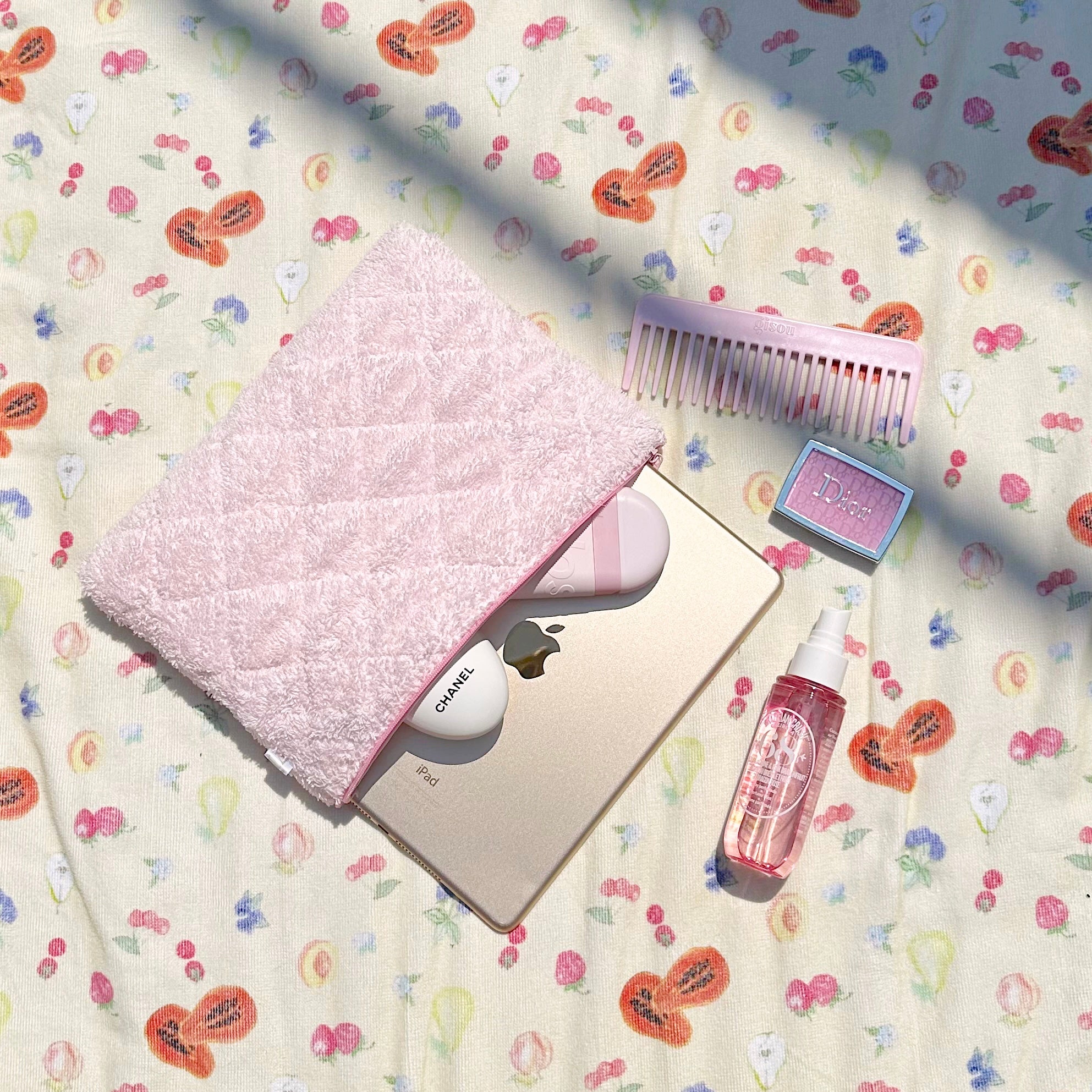 BABY PINK TEDDY IPAD SLEEVE-AYJAY