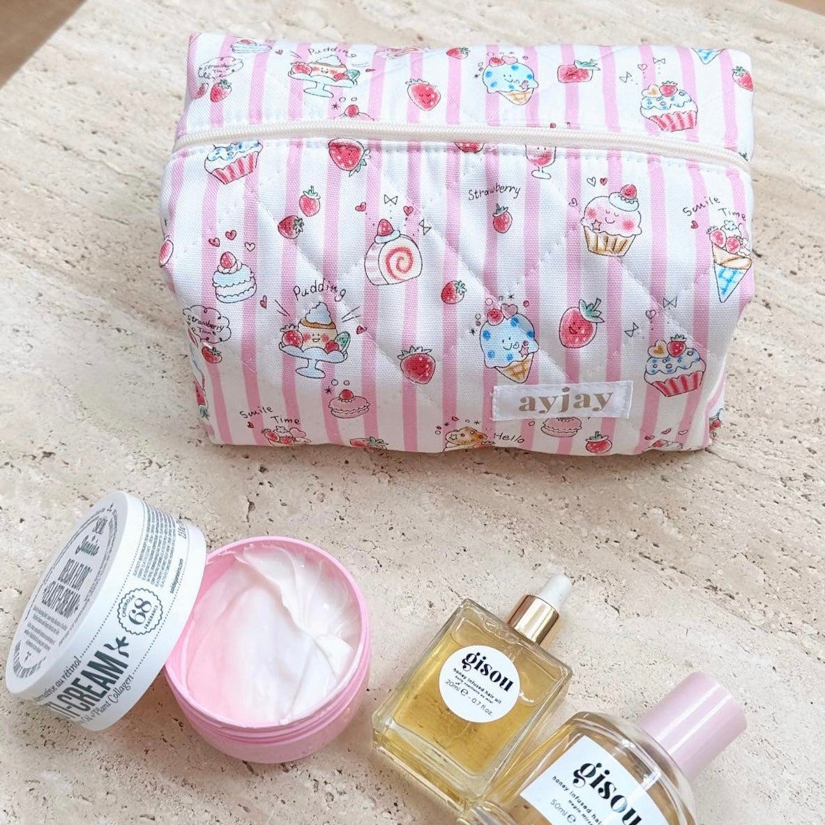 CUPCAKE PRINT MAKE-UP BAG-AYJAY