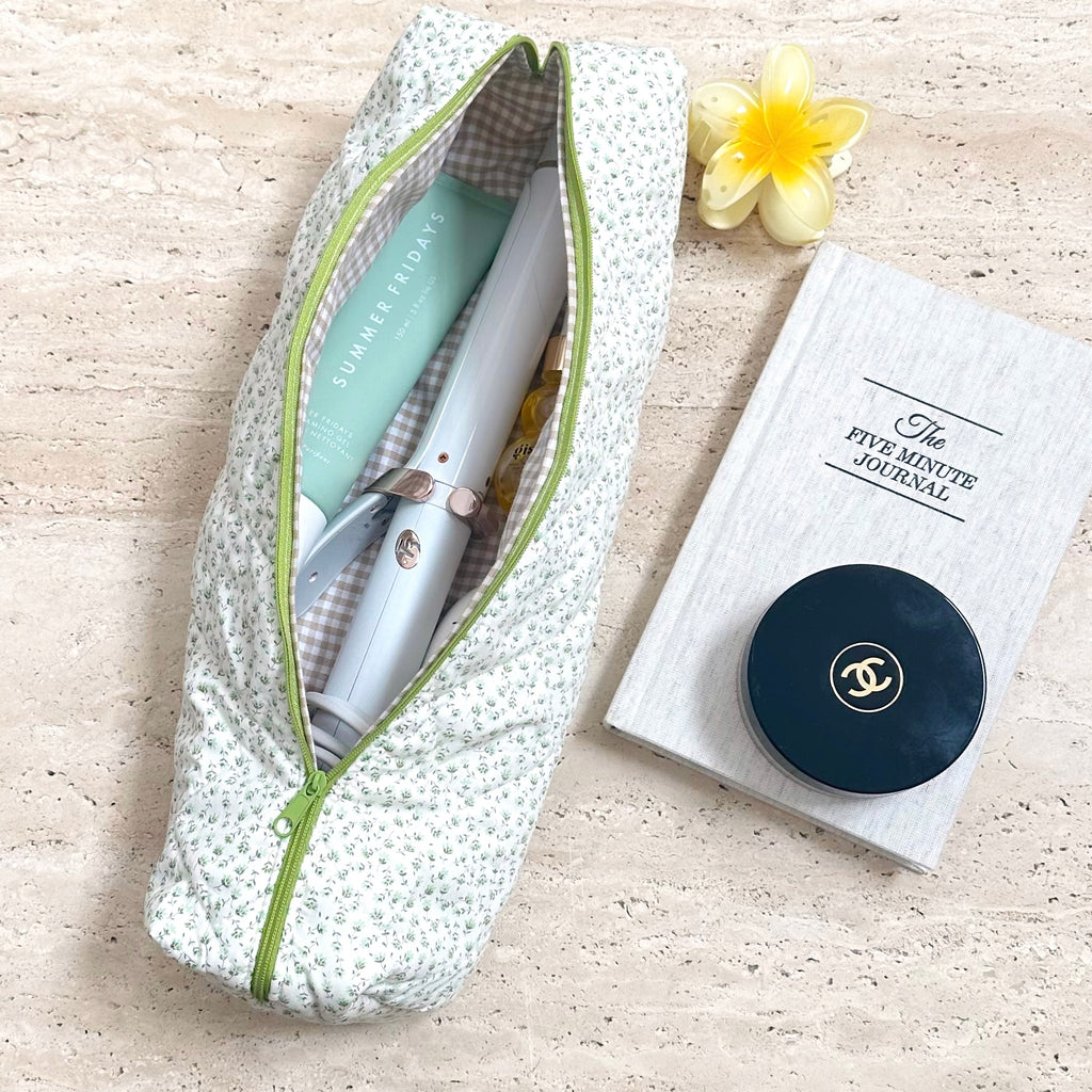 CUTE FLORAL GREEN MAKEUP HAIRTOOL DYSON BAG