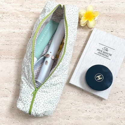 CUTE FLORAL GREEN MAKEUP HAIRTOOL DYSON BAG