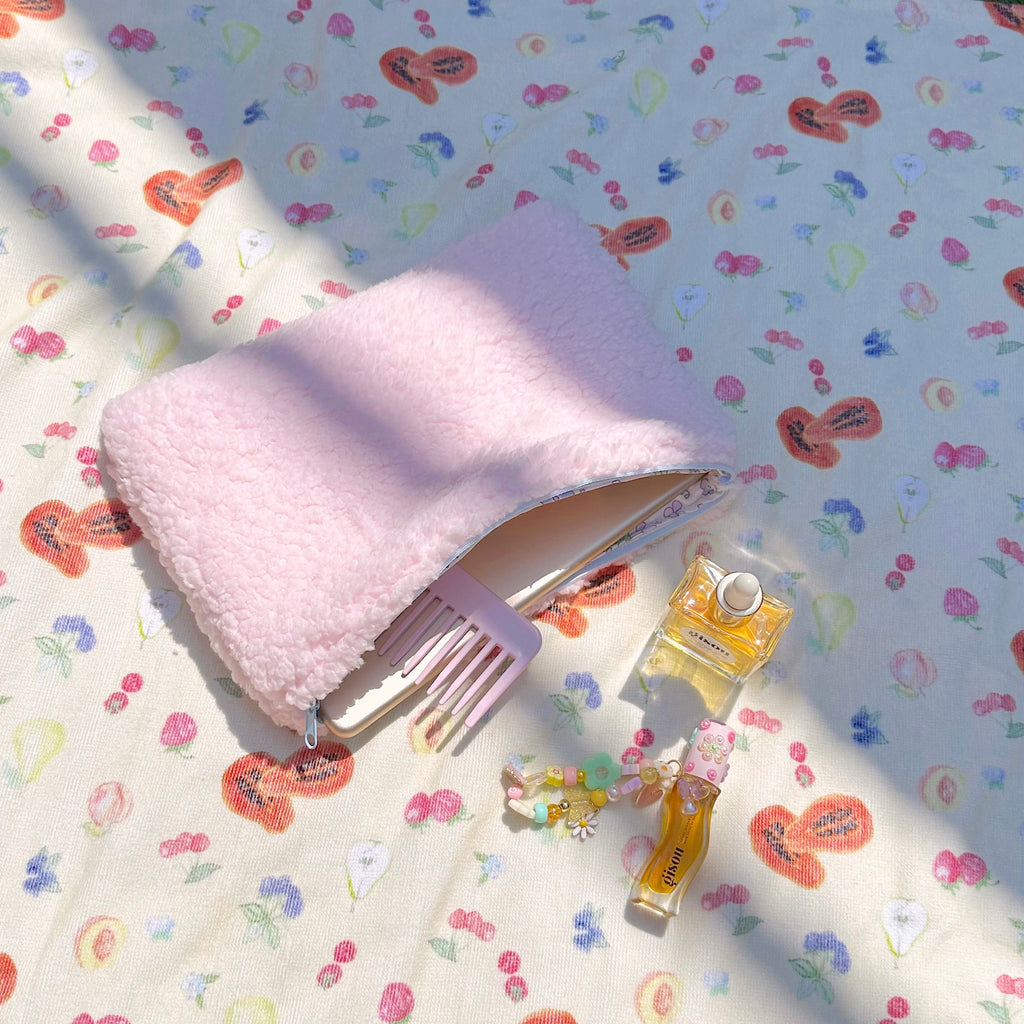 PINK SOFT TEDDY IPAD SLEEVE-AYJAY