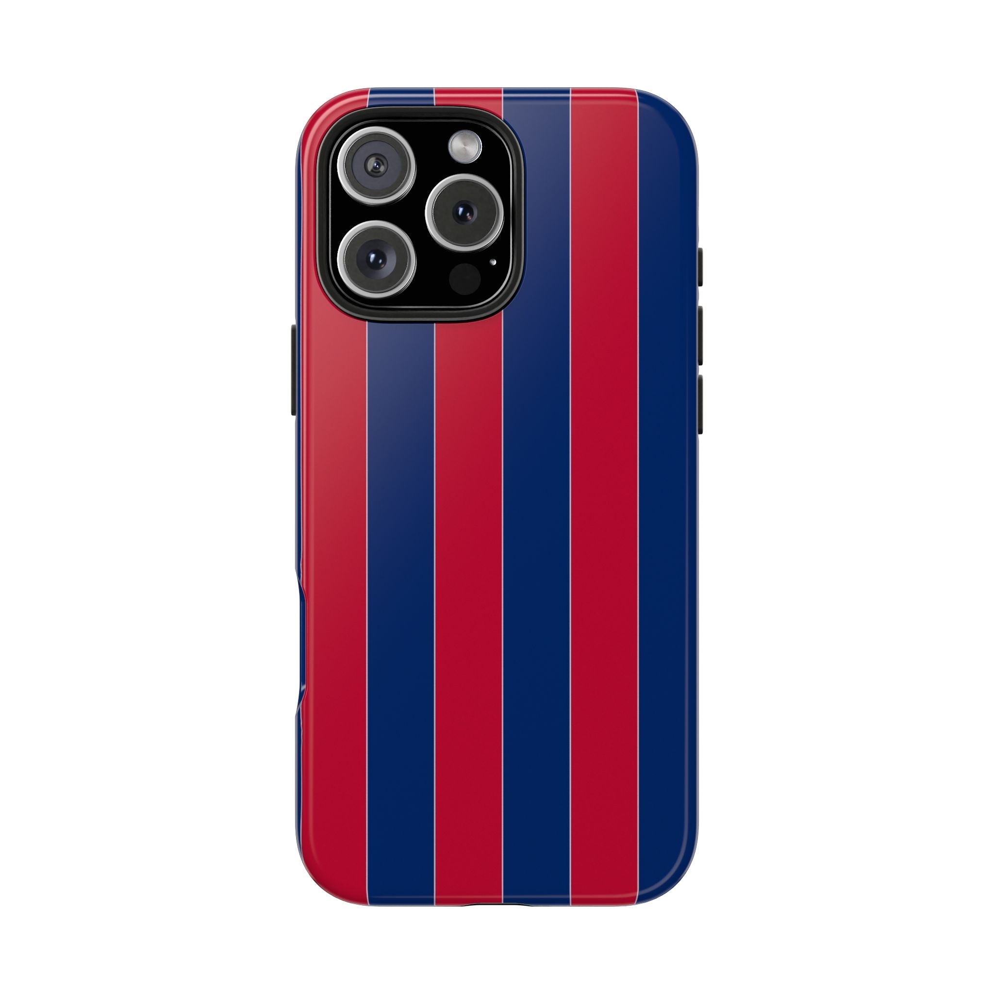 Independence Day phone case with red and blue vertical stripes