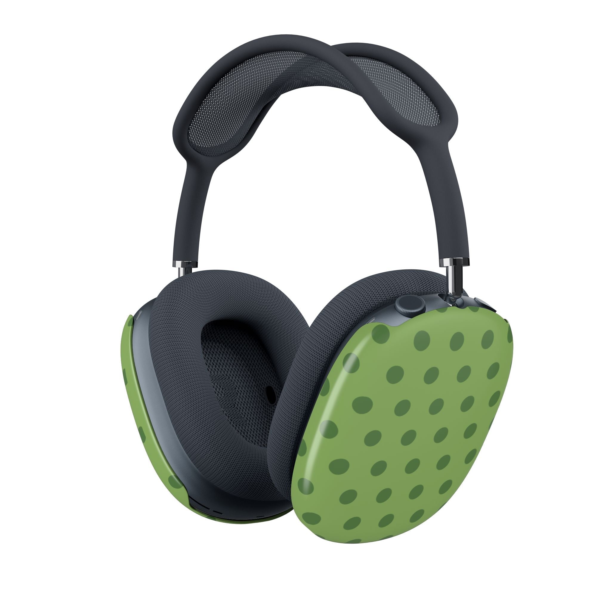 AirPods Max case covers: olive green with dot pattern on ear cups, dark cushions