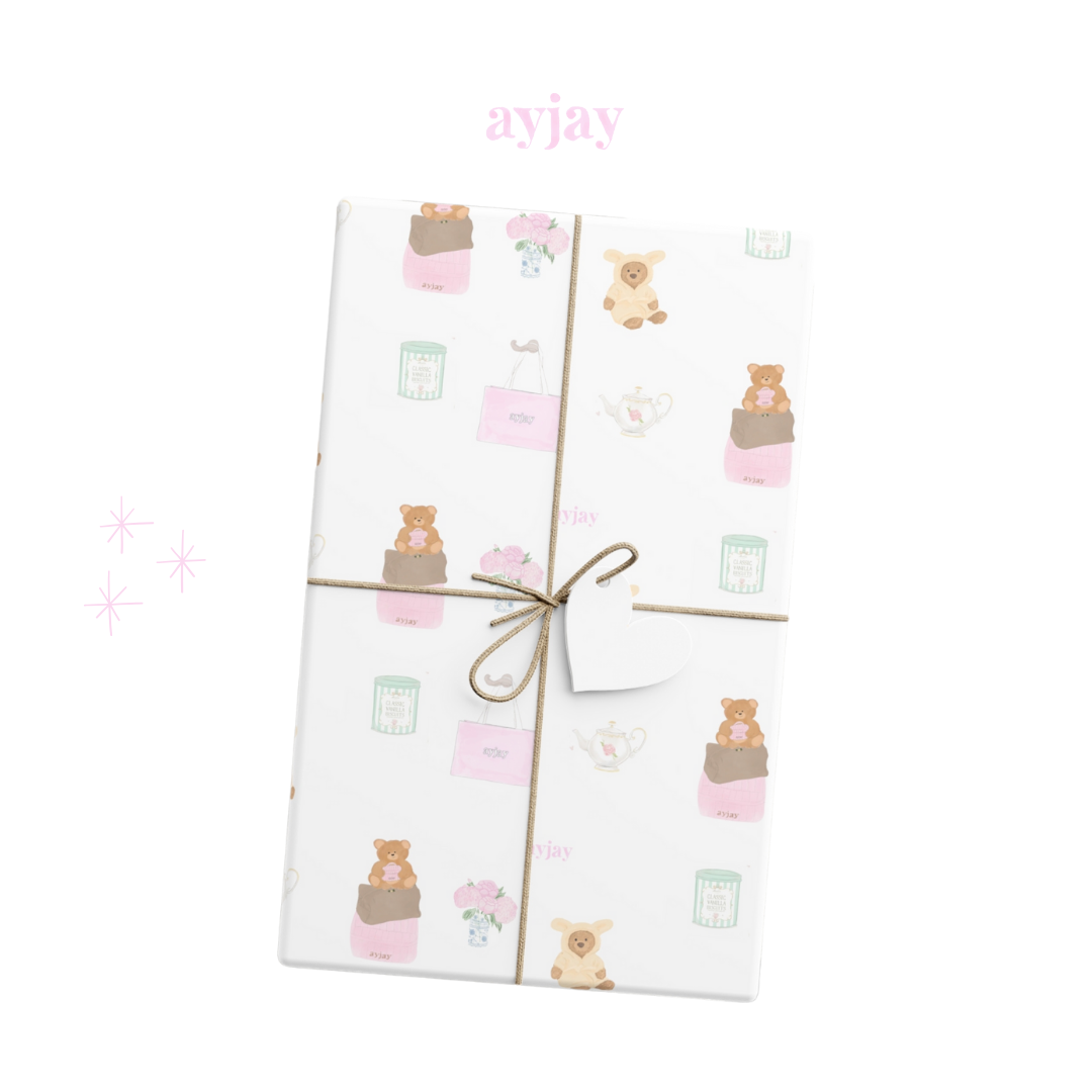 AYJAY ESSENTIALS BEAR WRAPPING PAPER ROLL