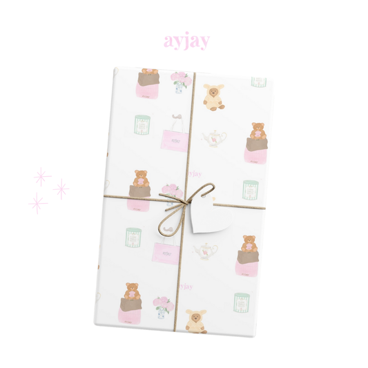 AYJAY ESSENTIALS BEAR WRAPPING PAPER ROLL