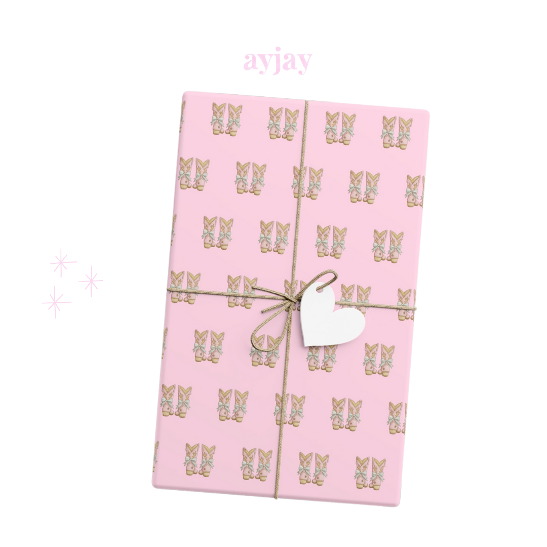 PINK COUNTRY COWGIRL BOW BOOTS WRAPPING PAPER ROLL