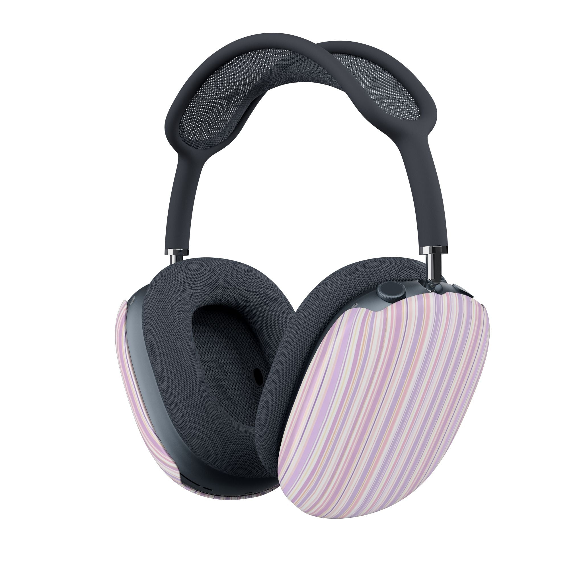 AirPods Max ear cushion covers: lavender, pink & white vertical stripes