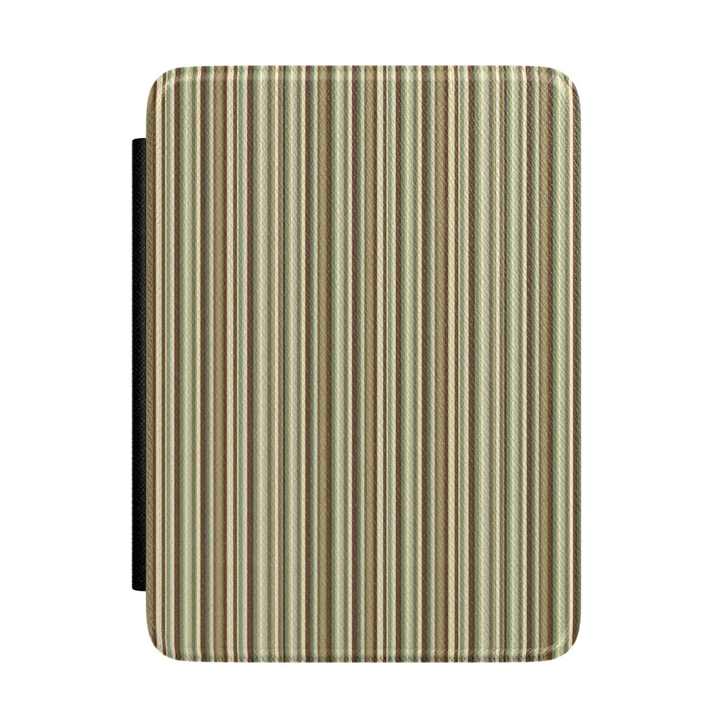 Kindle hardcover case with vertical Scotland-style stripes and dark side cover