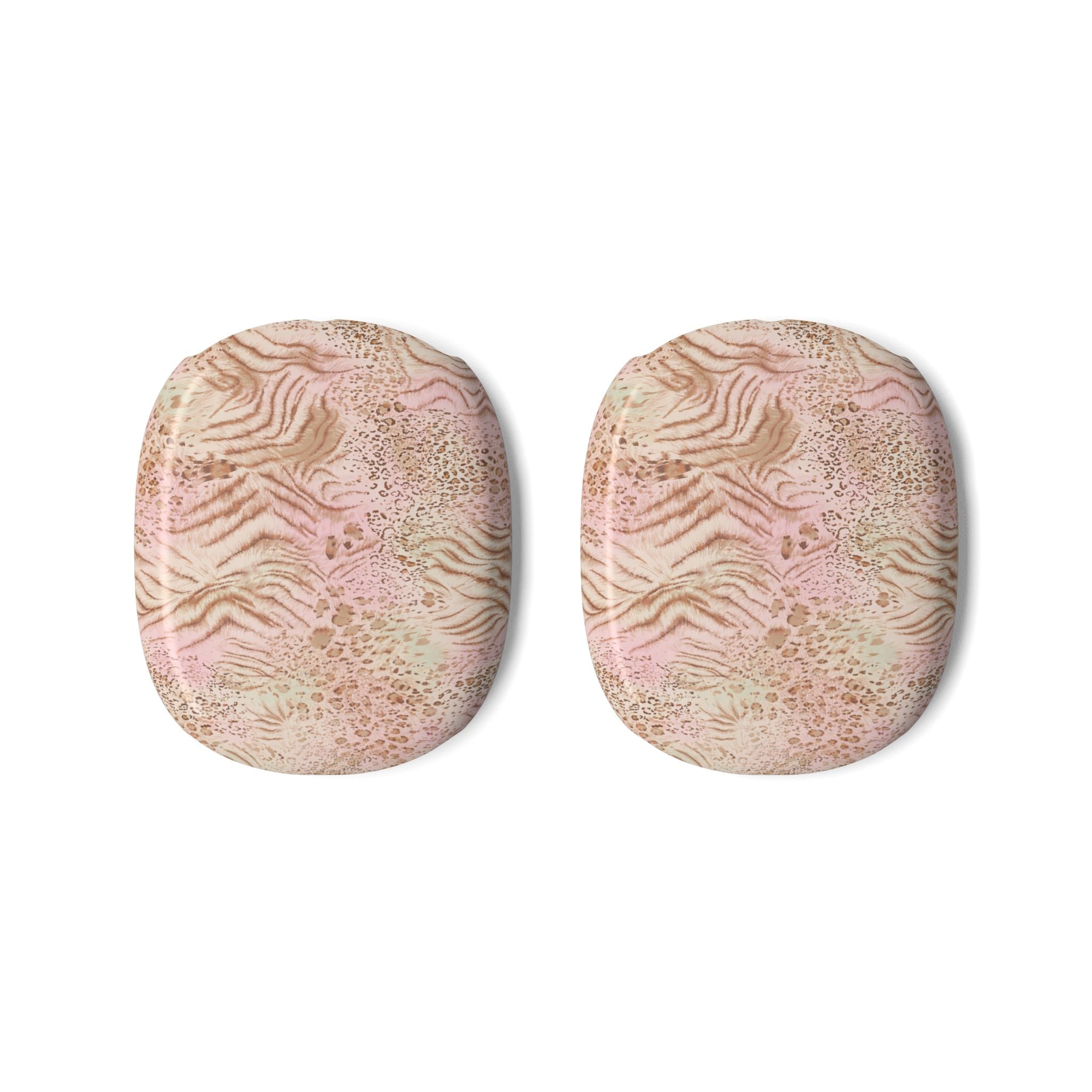 Pair of AirPods Max ear cup covers, round beige-pink desert pattern