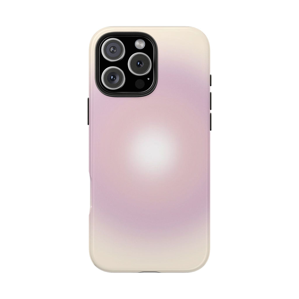 Aura phone case with pastel gradient back, camera ring cutouts, slim side profile