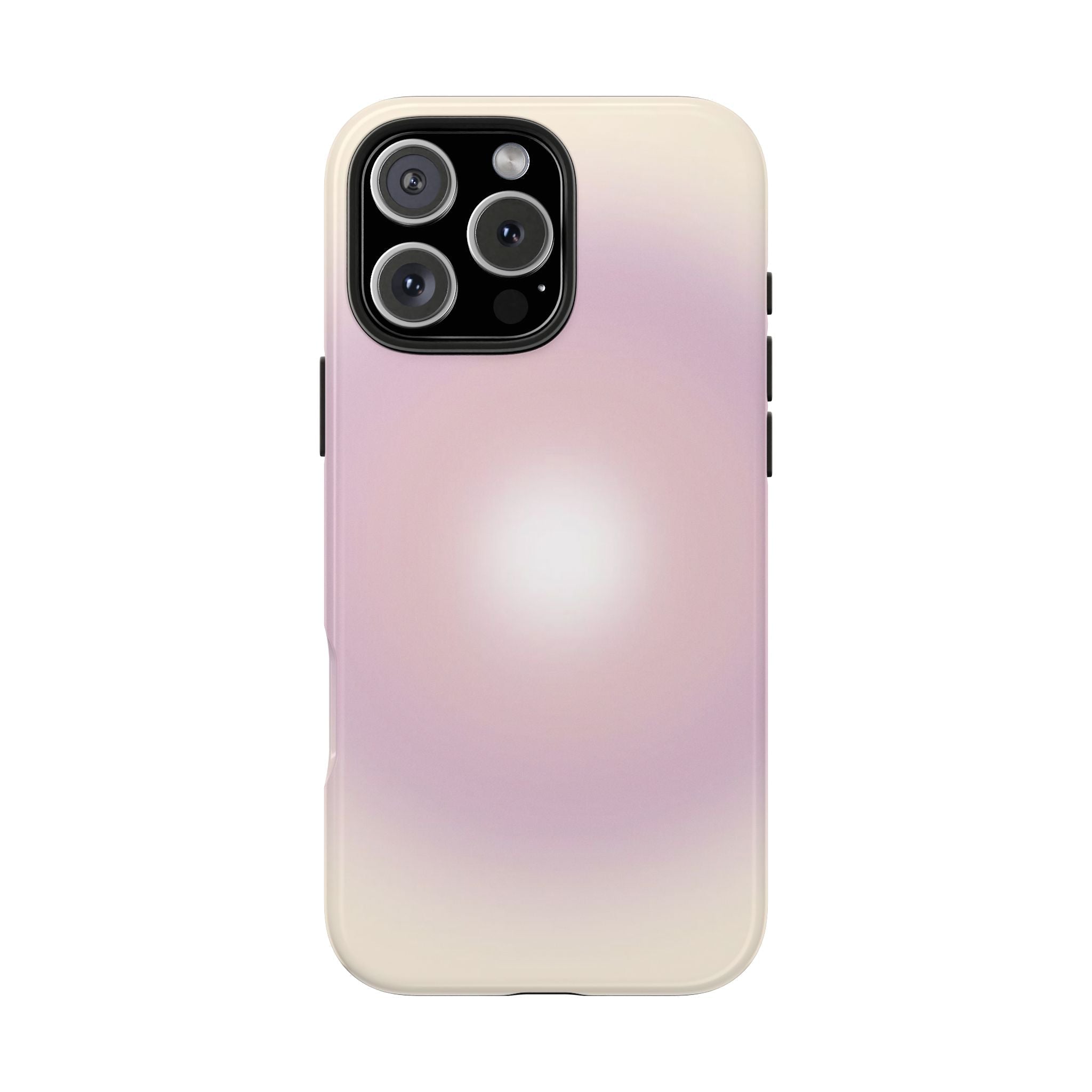 Aura phone case with pastel gradient back, camera ring cutouts, slim side profile