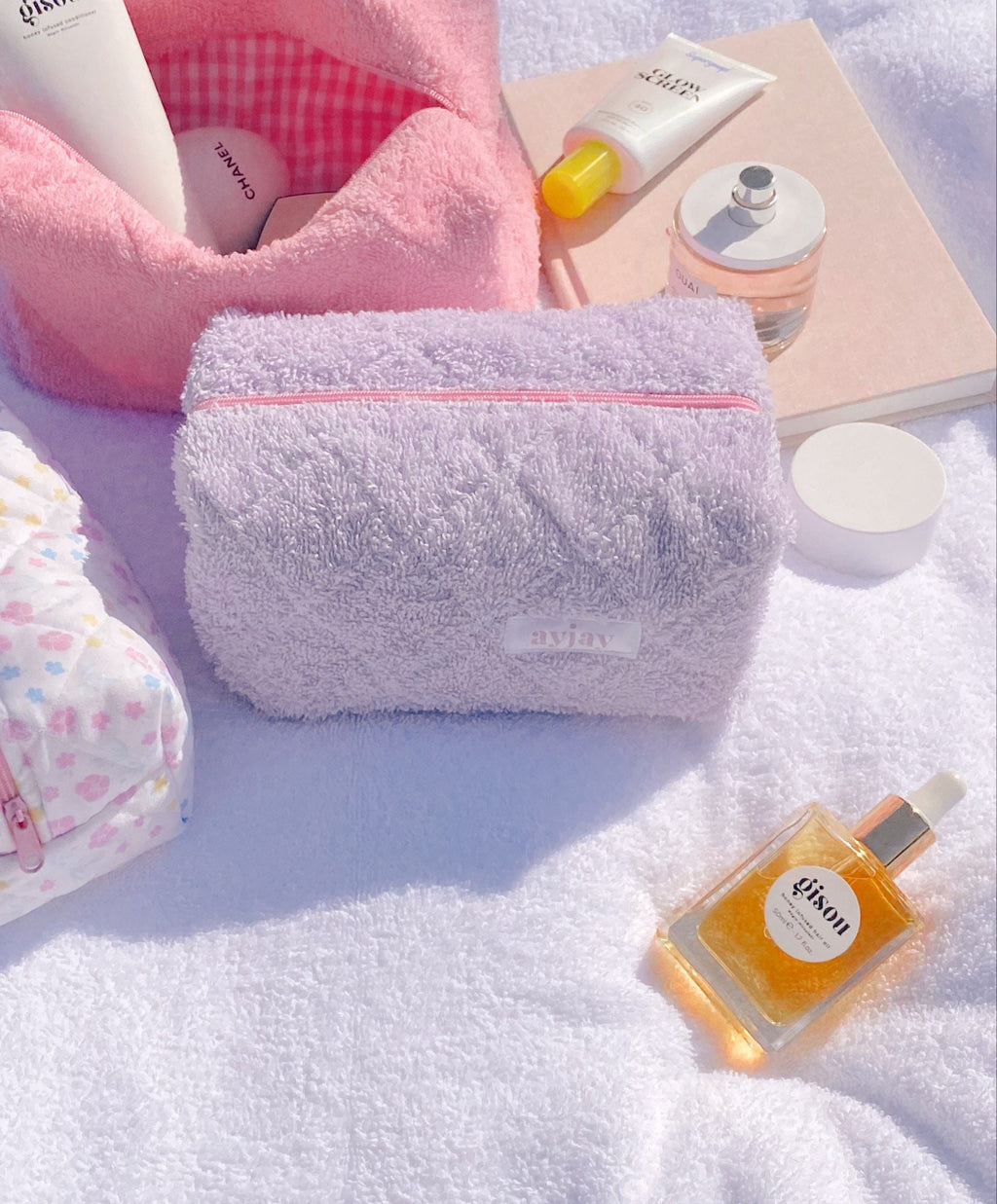 PURPLE TEDDY MAKE-UP BAG-AYJAY