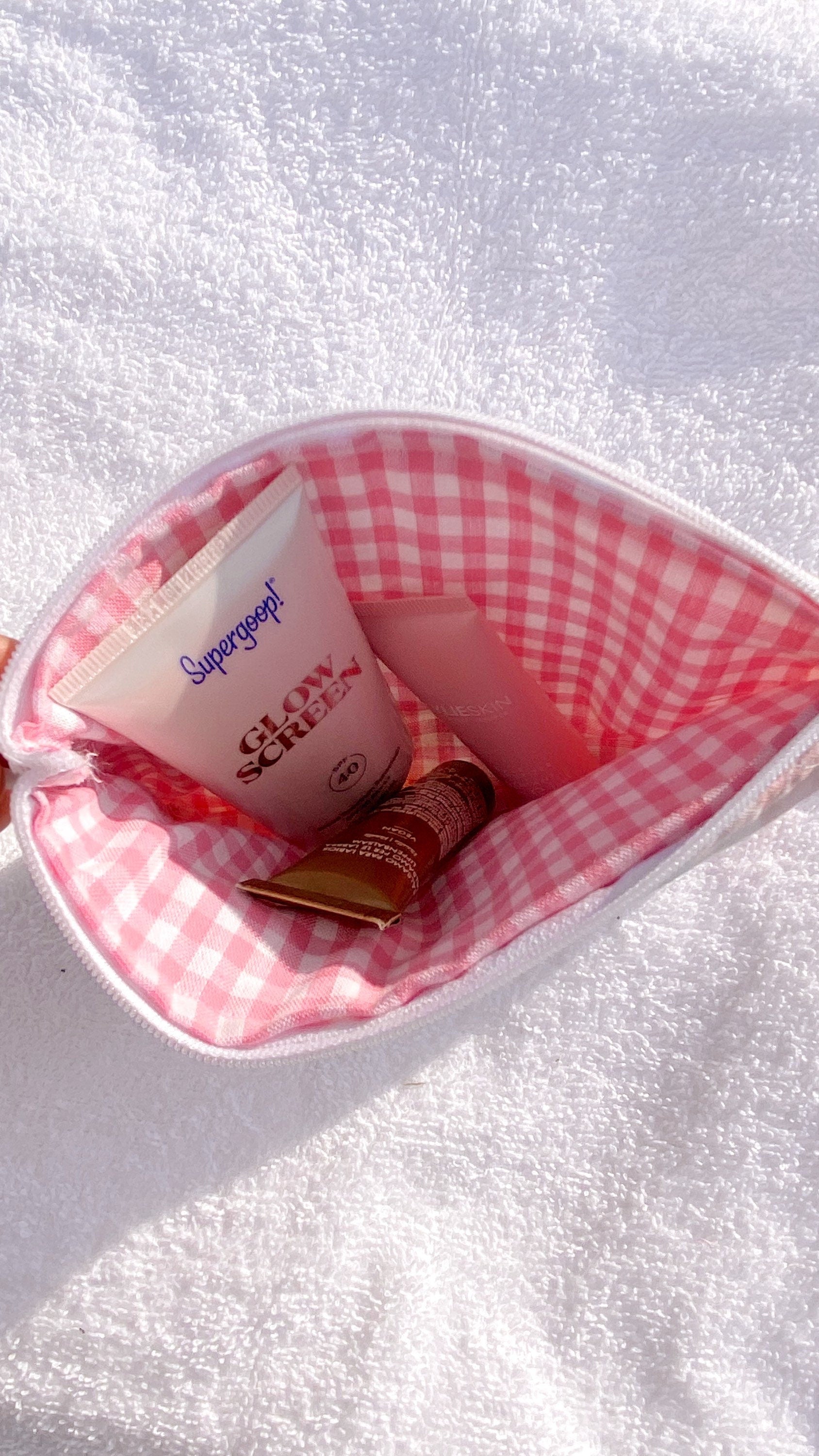 PASTEL GINGHAM POUCH-AYJAY