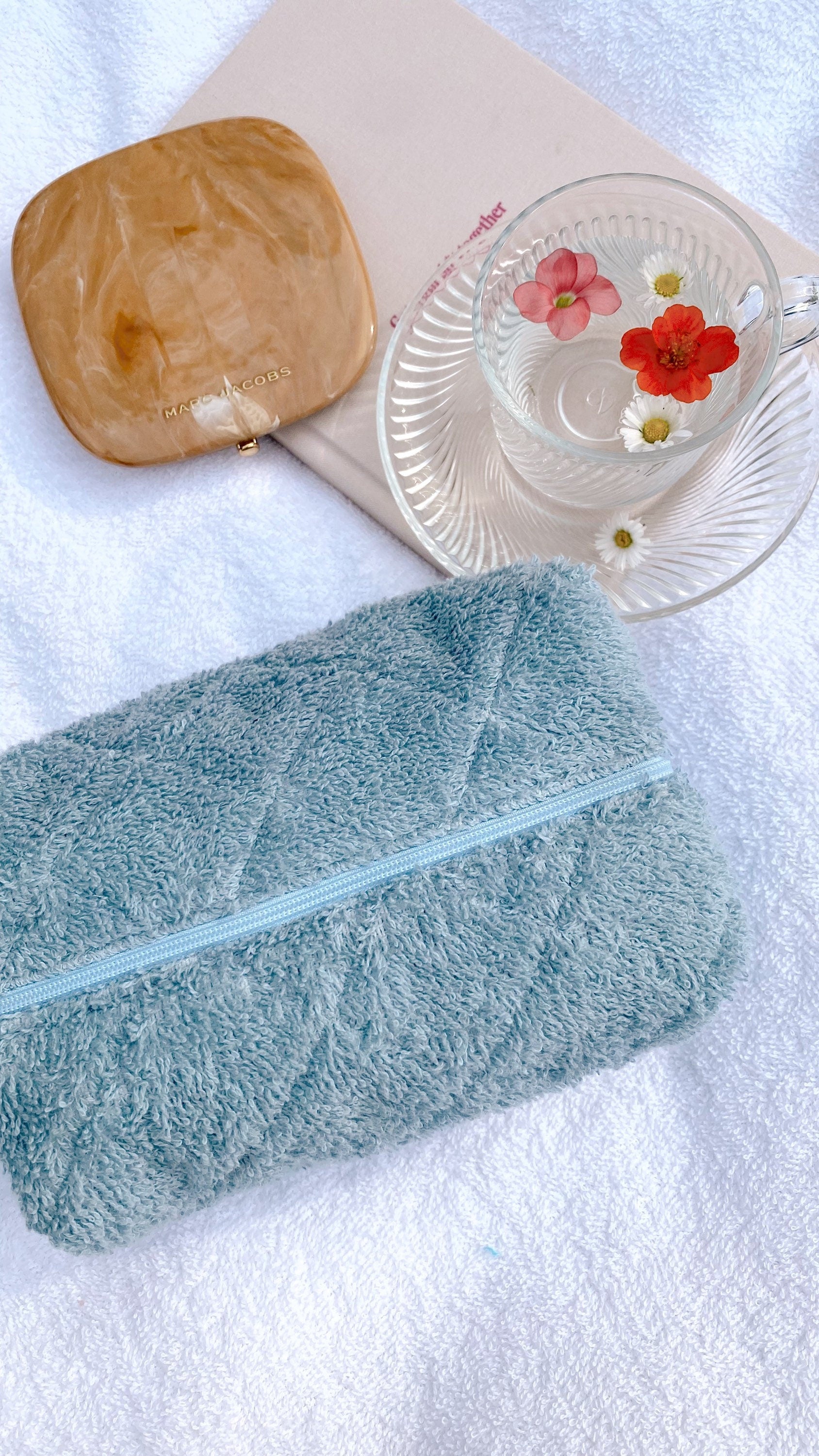 BLUE TEDDY FLORAL MAKE-UP BAG-AYJAY