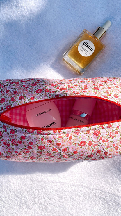 RED FLORAL MAKE-UP BAG-AYJAY