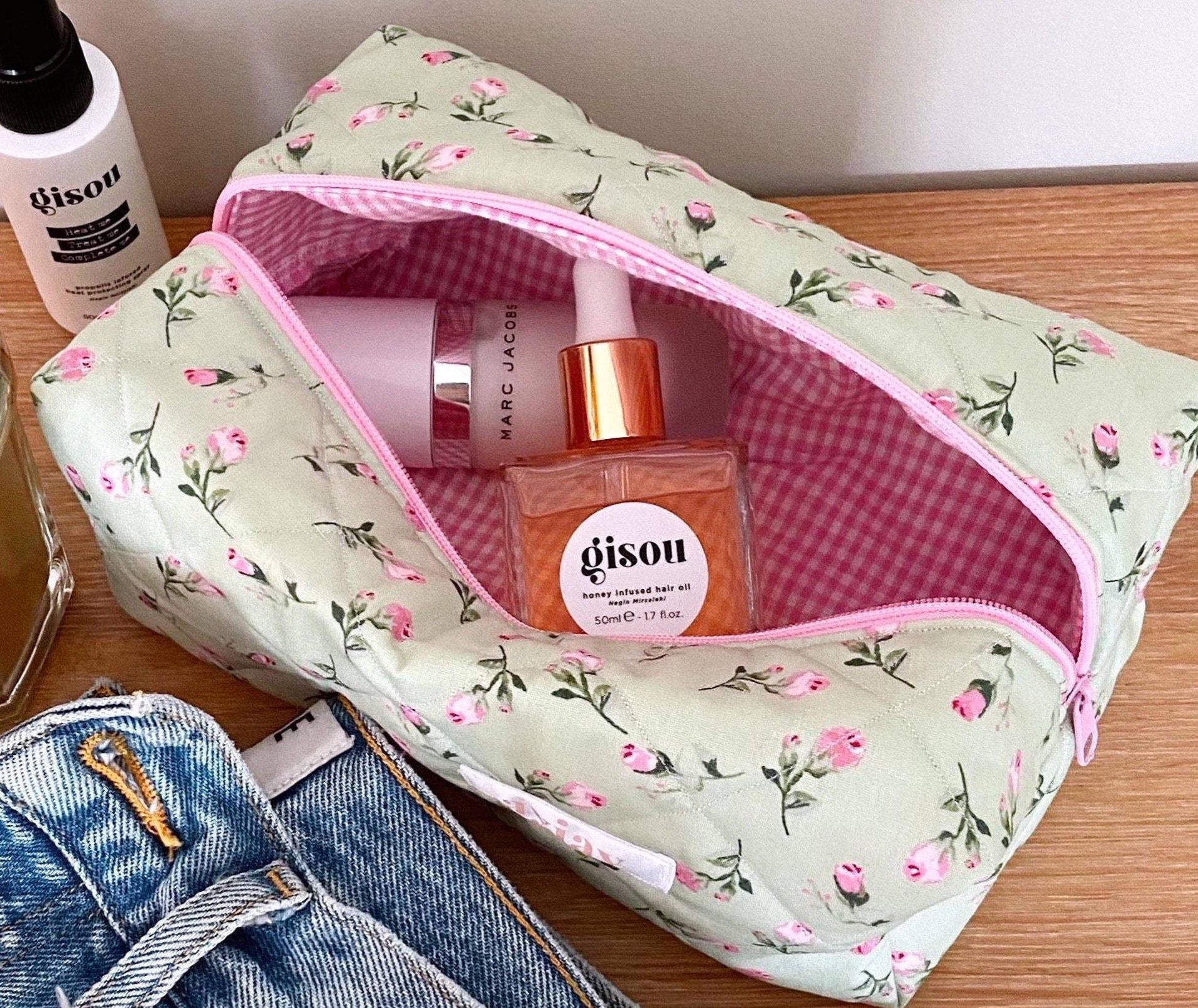 GREEN ROSES MAKE-UP BAG-AYJAY