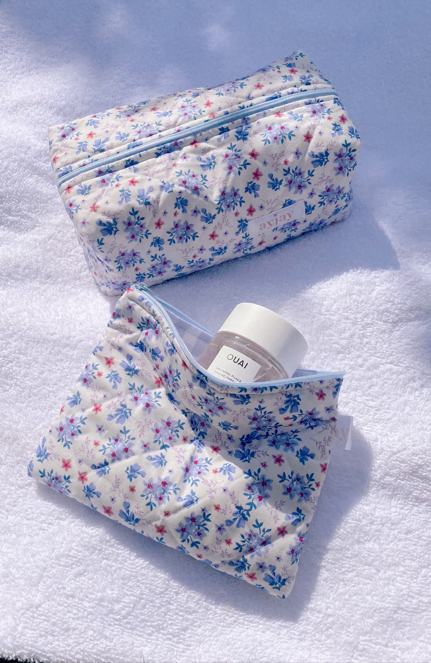 BLUE FLORAL MAKE-UP BAG-AYJAY