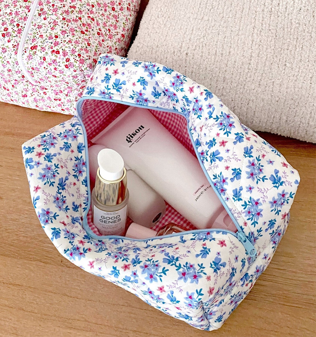 BLUE FLORAL MAKE-UP BAG-AYJAY