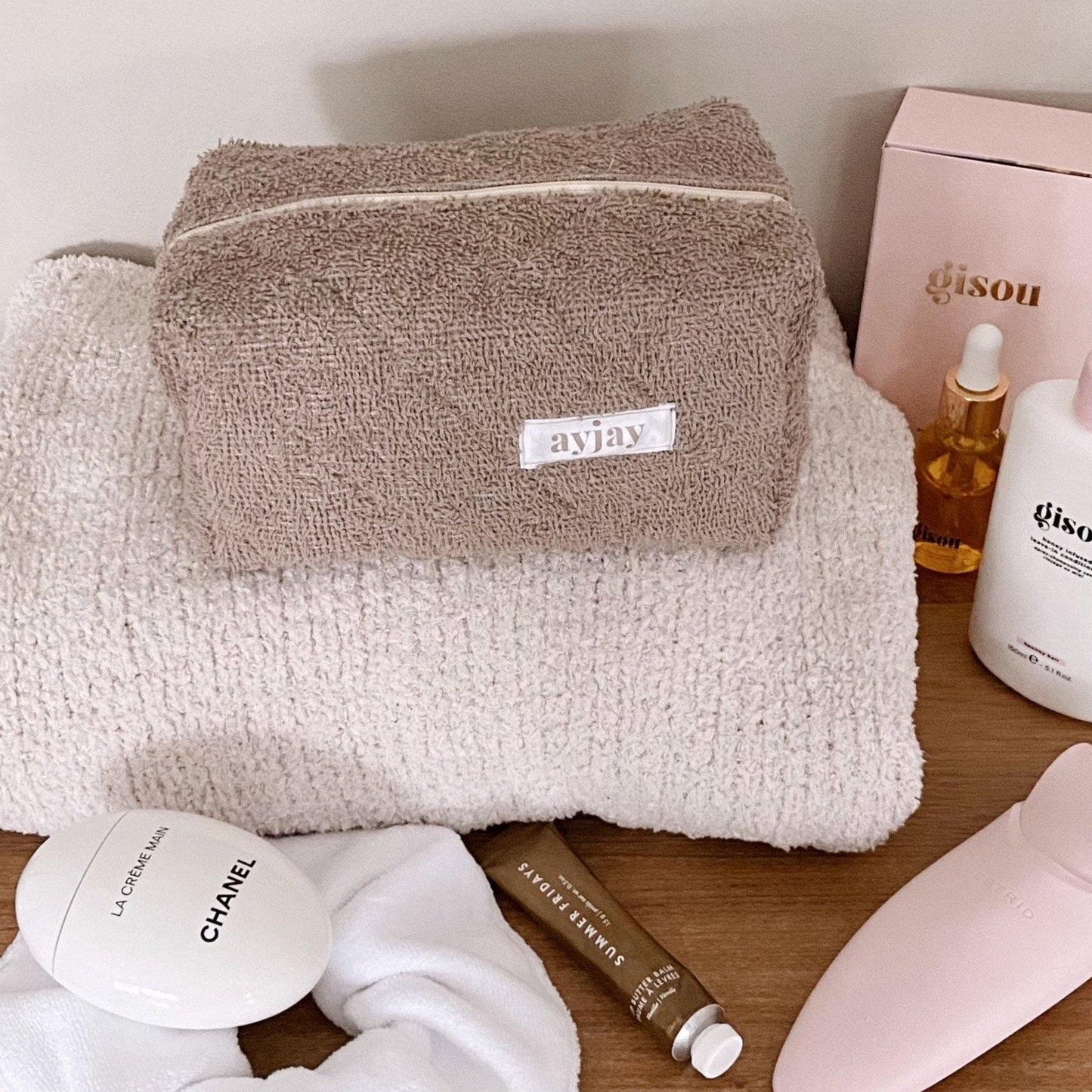BROWN TEDDY MAKE-UP BAG-AYJAY