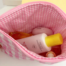 Load image into Gallery viewer, PINK GINGHAM POUCH
