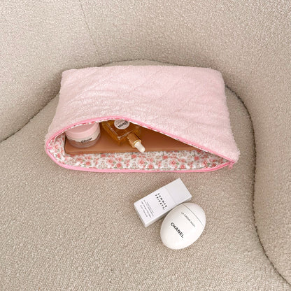 BABY PINK TEDDY LAPTOP SLEEVE-AYJAY