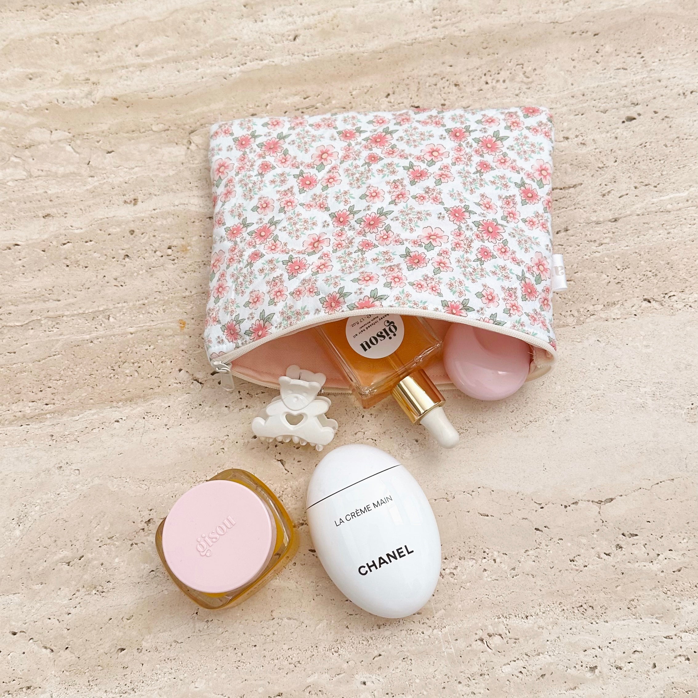 CREAM PINK POUCH-AYJAY
