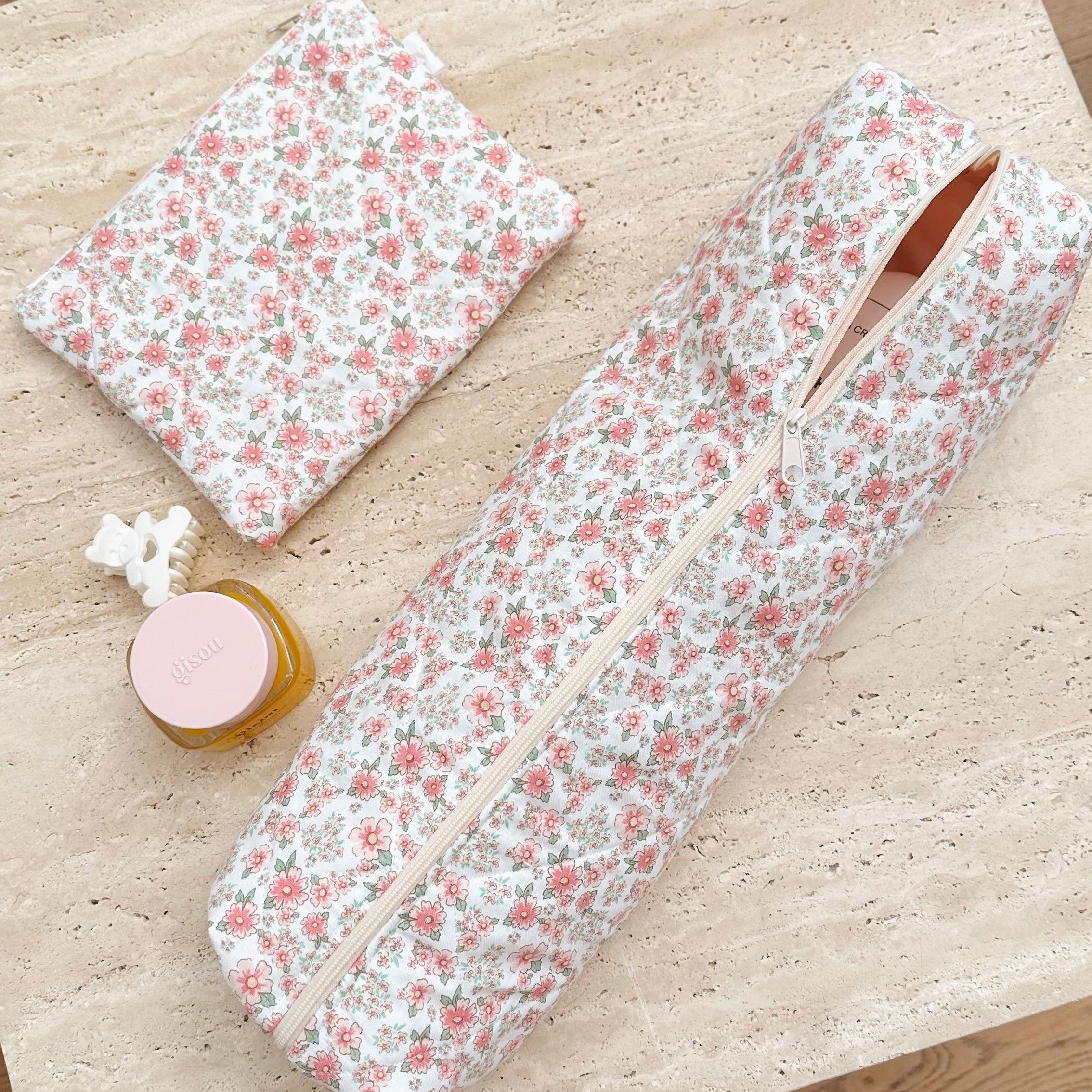 CUTE PINK FLORAL MAKEUP HAIRTOOL DYSON BAG