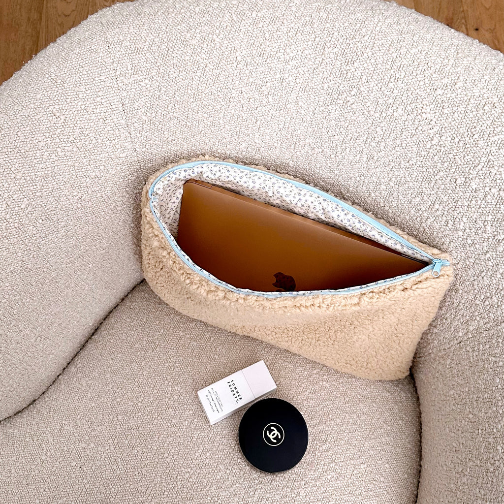 CAMEL SOFT TEDDY LAPTOP SLEEVE-AYJAY