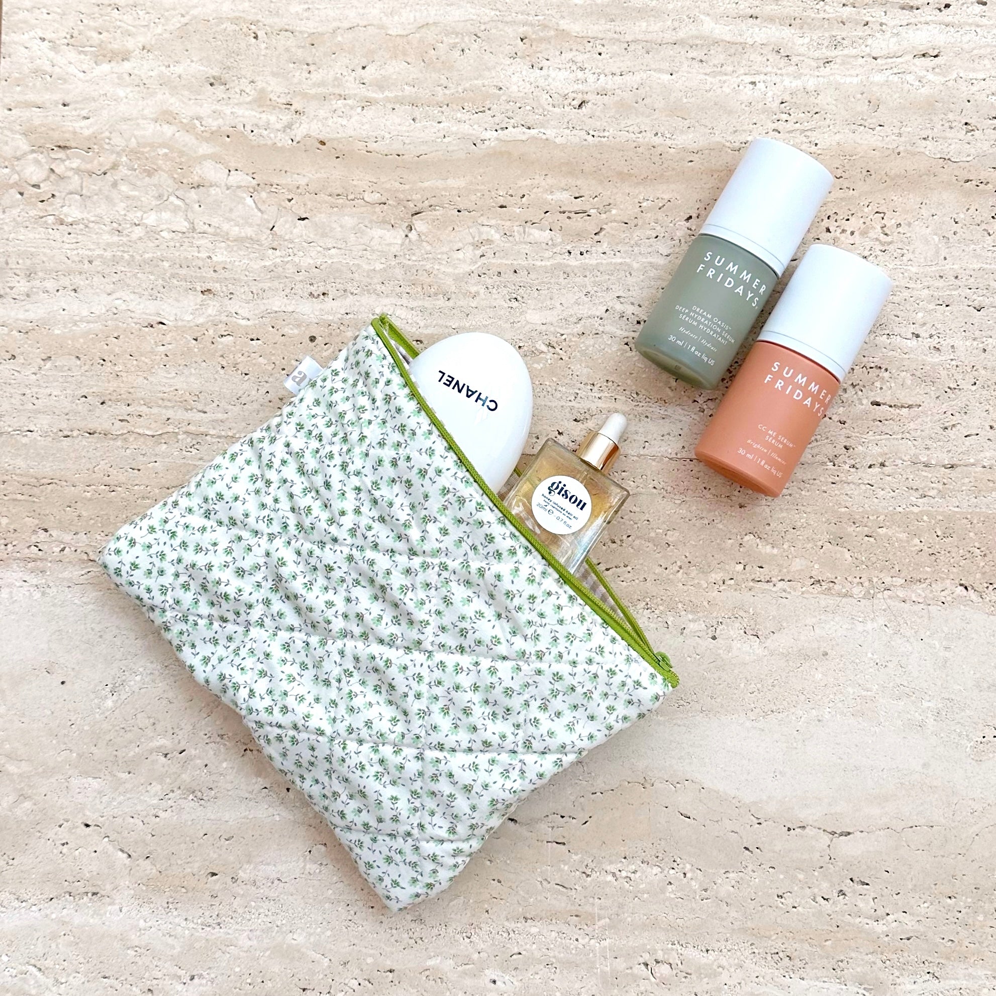 GREEN DITSY POUCH-AYJAY
