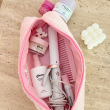 Load image into Gallery viewer, HAIR TOOL BAG BABY PINK TEDDY

