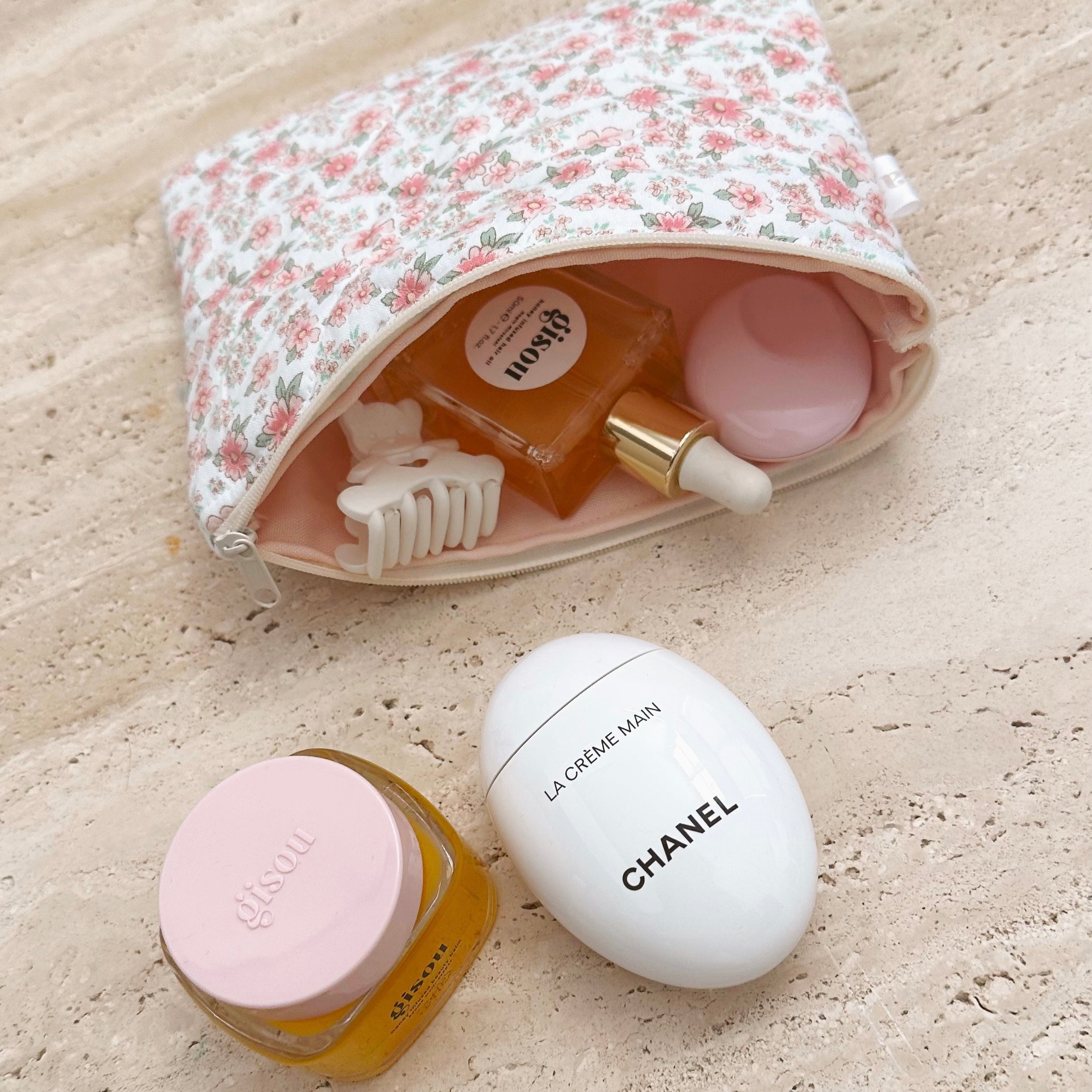 CREAM PINK POUCH-AYJAY