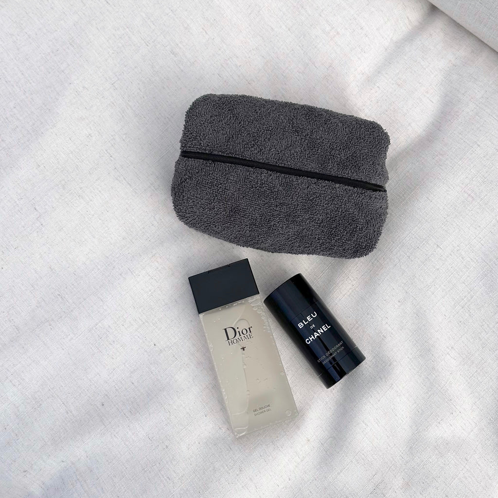 CHARCOAL TEDDY MAKE-UP BAG-AYJAY