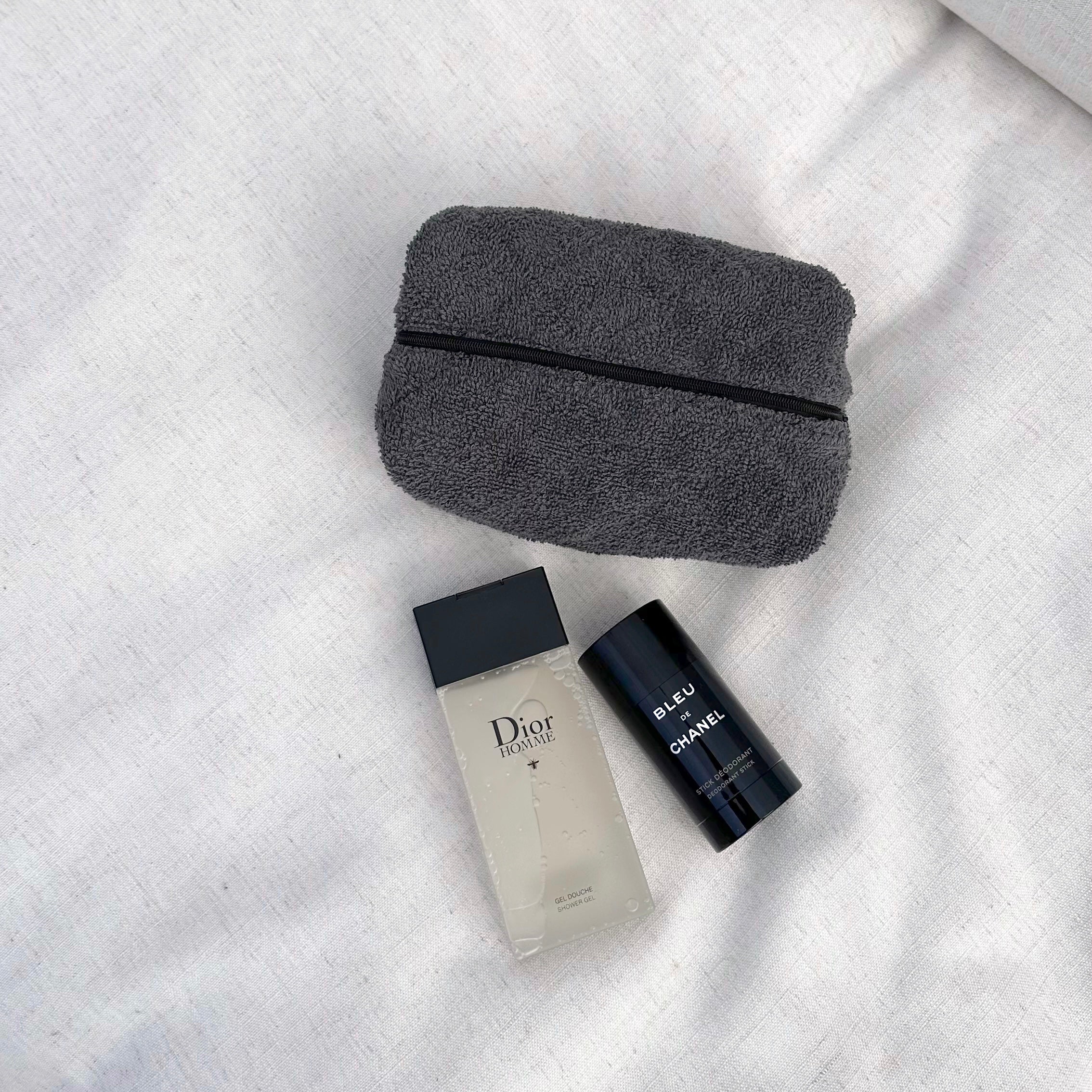 CHARCOAL TEDDY MAKE-UP BAG-AYJAY