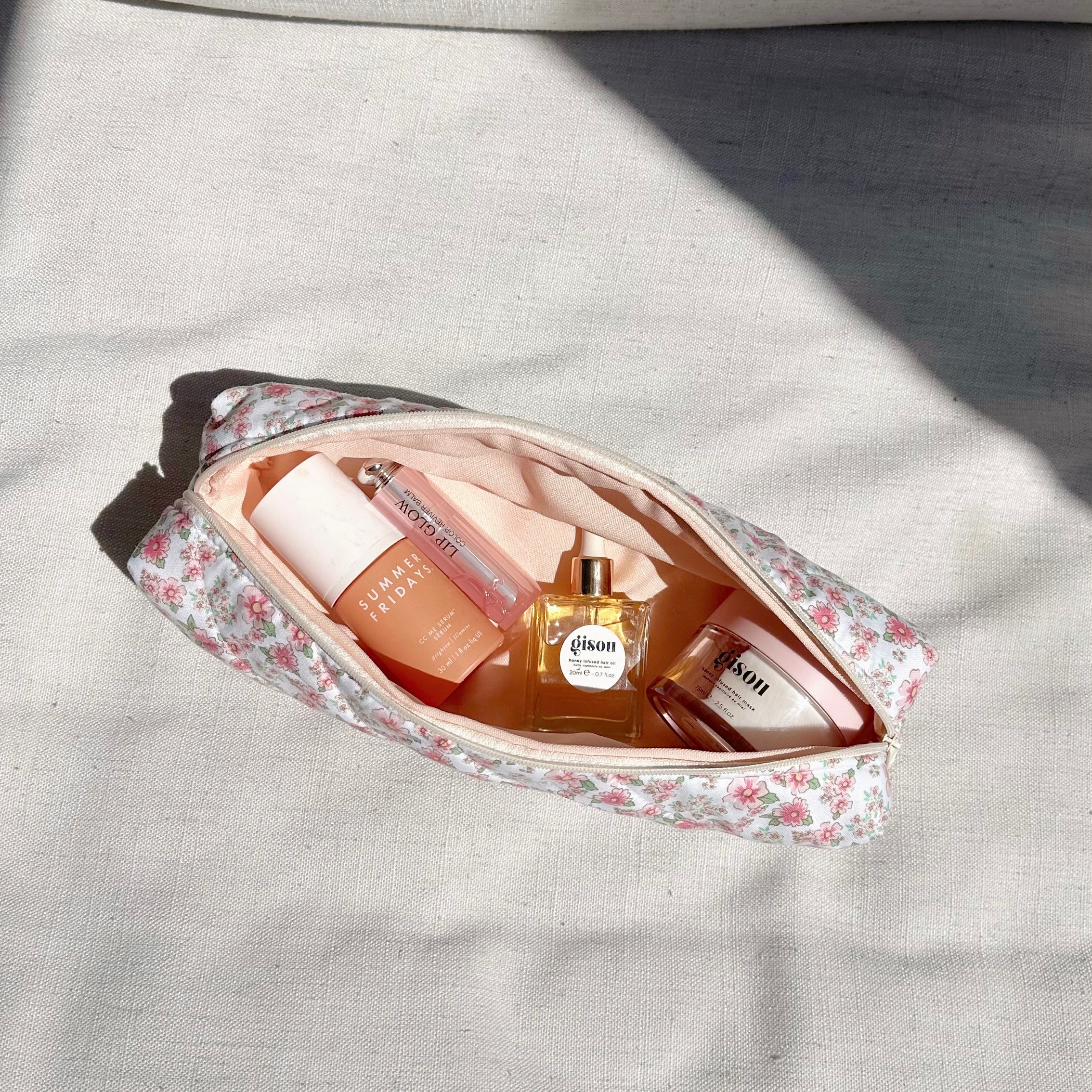 CREAM PINK PENCIL CASE-AYJAY